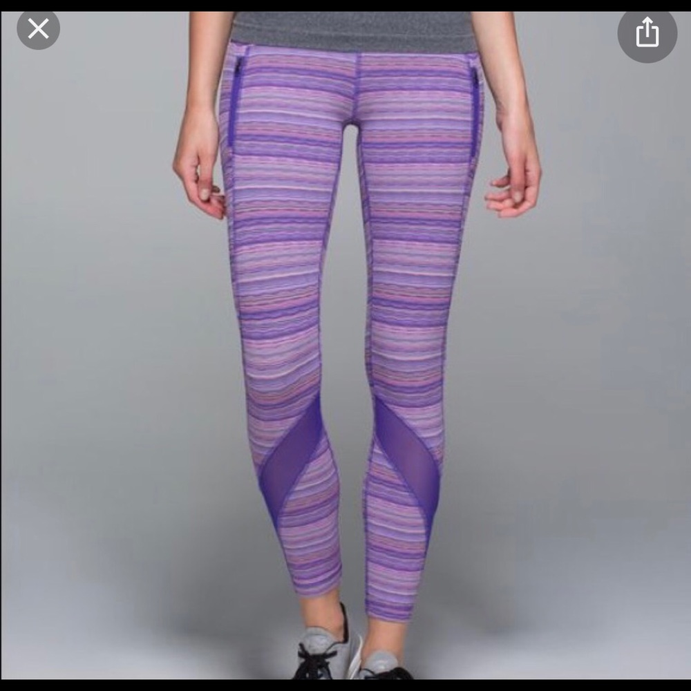 Lululemon leggings size 10 striped crop